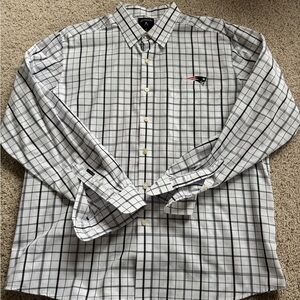 Antigua Men's Plaid Dress Shirt New England Patriots XL